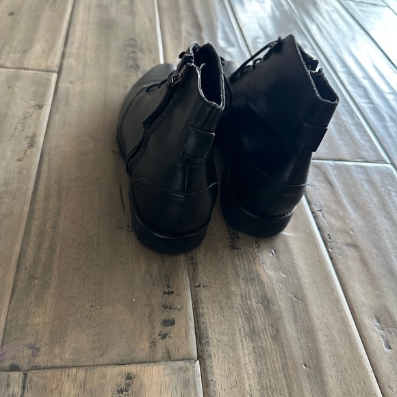 Kooples black leather boots lace up zip up sz 40 - Picture 4 of 9